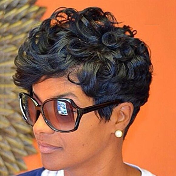 curly pixie cut wig